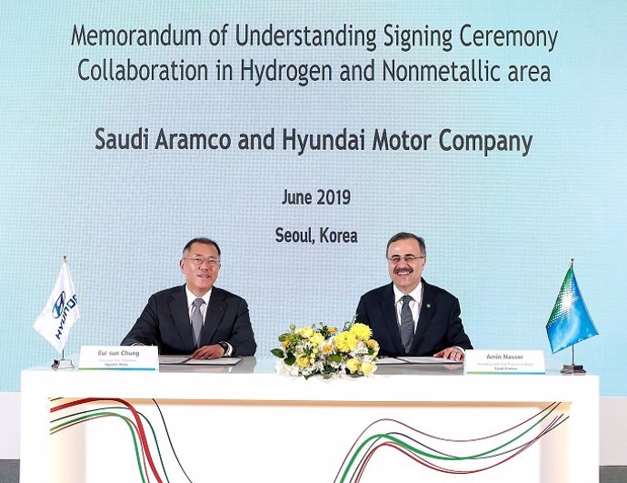 Firma del acuerdo entre Hyundai y Saudi Aramco para expandir el uso del hidrógeno en Corea del Sur y Arabia Saudita