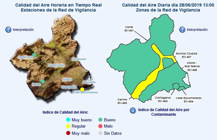 Protocolo de contaminación con nivel 1 (preventivo) en el Valle de Escombreras