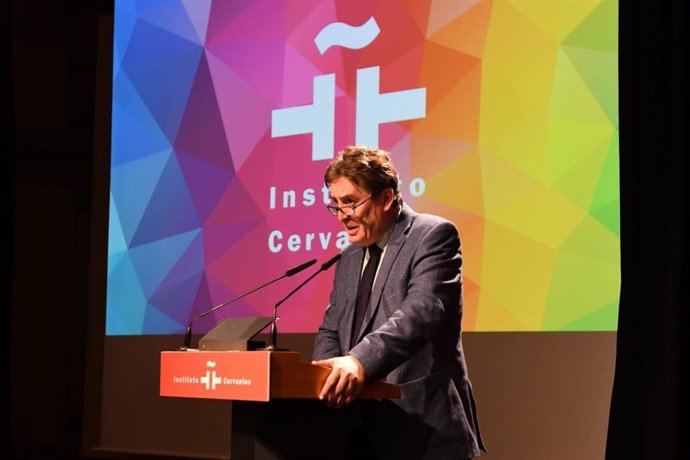 El presidente del Instituto Cervantes, Luis García Montero, en el acto celebrado por el Día del Orgullo 2019