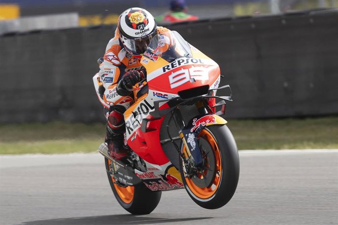 El piloto español de MotoGP Jorge Lorenzo (Repsol Honda) en el Gran Premio de Holanda 2019