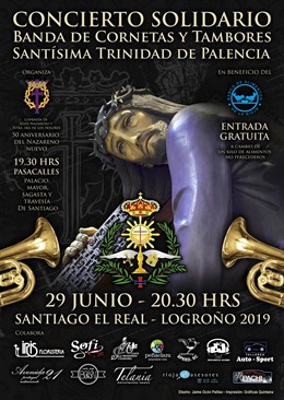 Cartel concierto solidario de la Cofradía Jesús Nazareno de Logroño