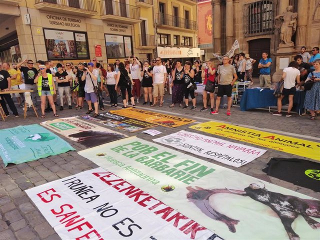 Manifestación en Pamplona para reclamar "unas fiestas libres de sufrimiento animal"