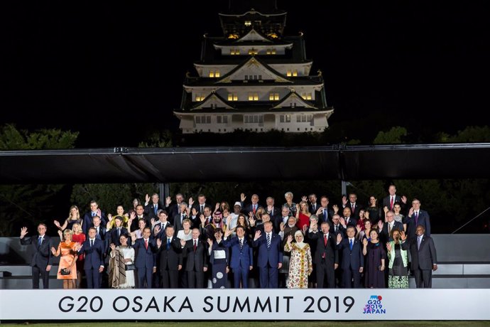 Foto de grupo de la cumbre del G20 en Osaka
