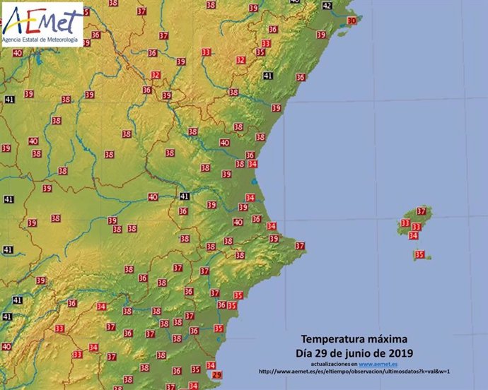 Temperaturas en la Comunitat