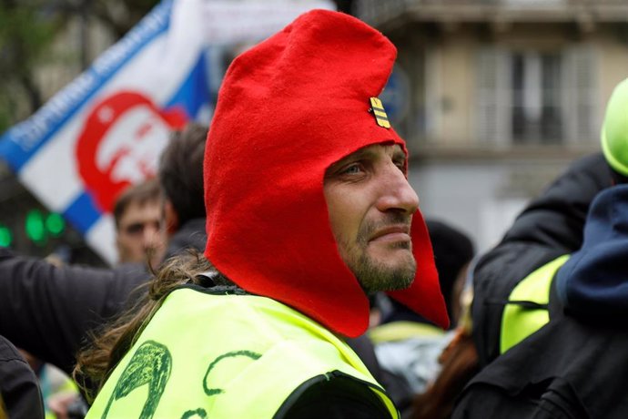 Manifestación de los "chalecos amarillos" en París