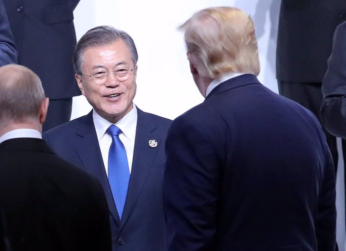 El presidente de Corea del Sur,  Moon Jae In y el presidente de Estados Unidos, Donald Trump 