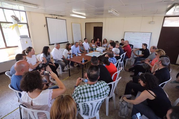 Reunión de las administraciones para determinar las actuaciones ante el incendio de La Ribera d'Ebre (Tarragona)