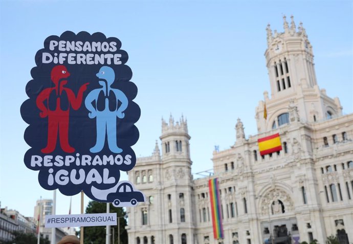 Manifestación a favor de Madrid Central en Madrid