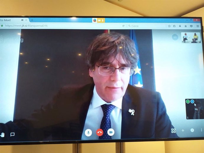 Intervención de Carles Puigdemont por videoconferencia