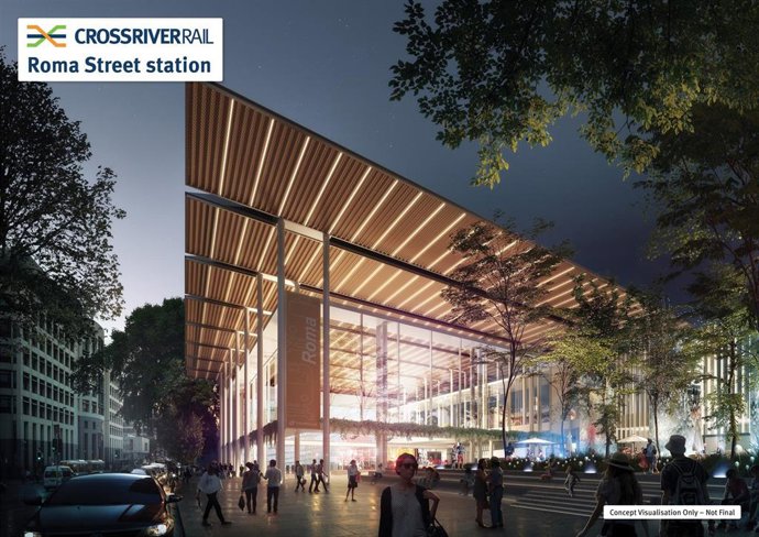 Una de las estaciones del metro de Brisbane que construirá Cimic (ACS)