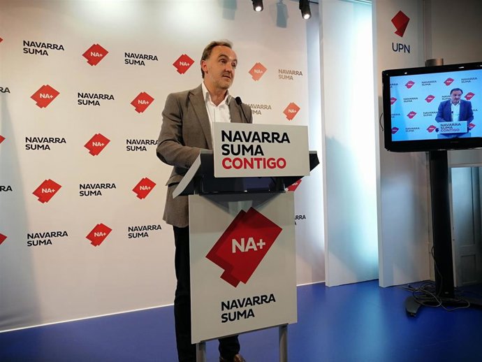 El presidente de UPN y candidato de Navarra Suma a la Presidencia del Gobierno foral, Javier Esparza