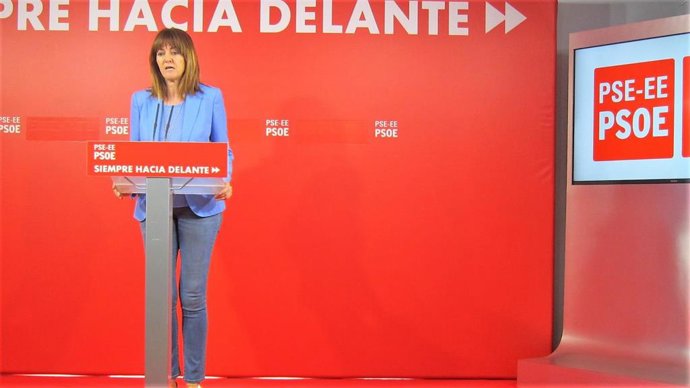 Idoia Mendia, secretaria general del PSE-EE, en Bilbao
