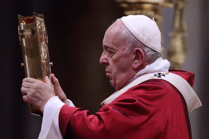 29 June 2019, Vatican, Vatican City: Pope Francis leads a celebration mass on the solemnity of Saints Peter and Paul,in St.Peter's Basilica. Photo: Evandro Inetti/ZUMA Wire/dpa