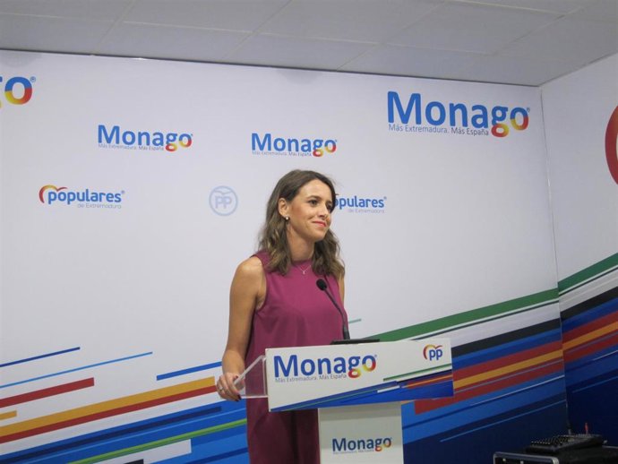 La portavoz del PP de Extremadura, Gema Cortés