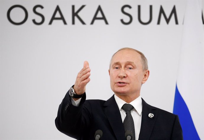 El presidente de Rusia, Vladimir Putin, en la cumbre del G20 en Osaka