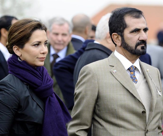 Mohammed Bin Rashid y la princesa Haya de Hordania en Reino Unido