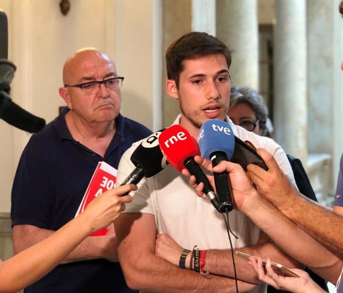 El portavoz del PSPV de Valncia y miembro de la comisión negociadora para el nuevo gobierno de la ciudad, Borja Sanjuán.