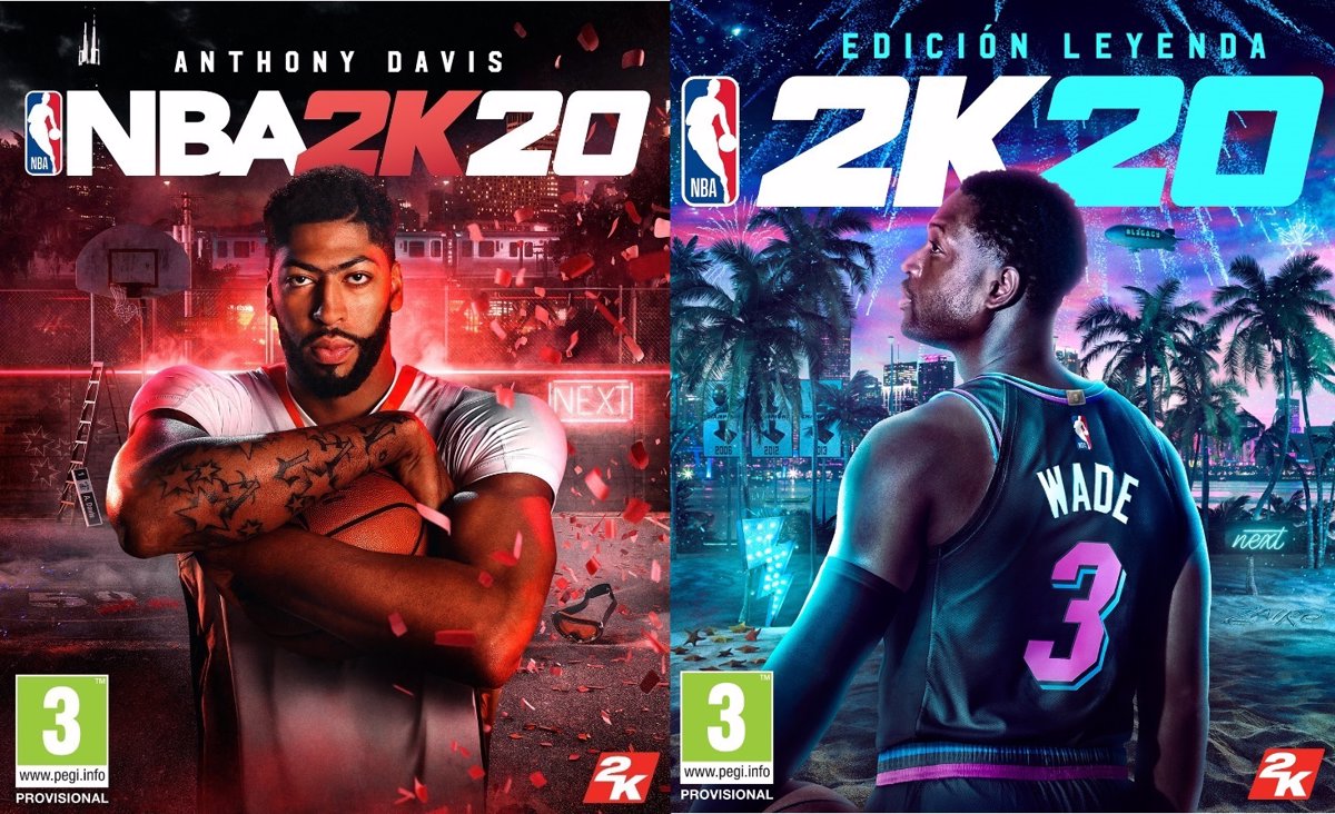 Anthony Davis y Dwyane Wade protagonizarán las portadas de NBA 2K20