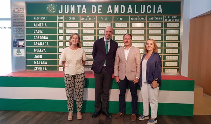 Visita del consejero de la Presidencia, Interior y Administración Pública, Elías Bendodo, al Centro de Estudios Andaluces.