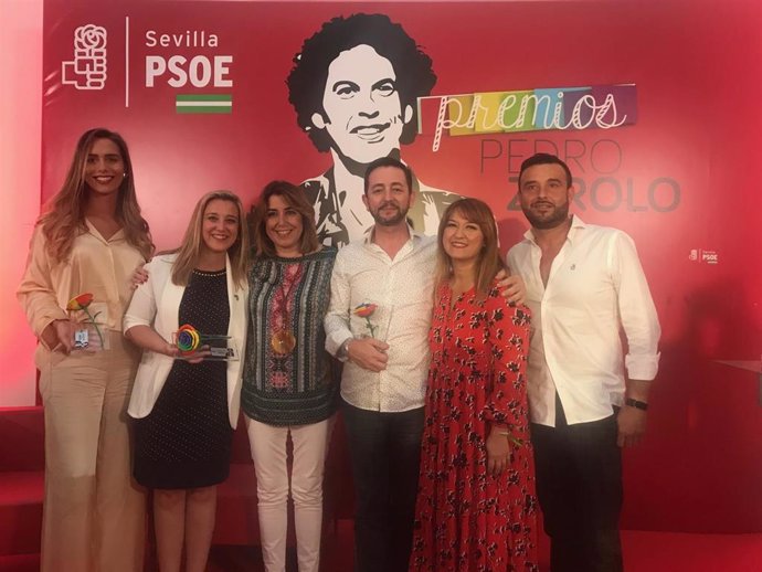 Susana Díaz y Verónica Pérez, en la entrega de los Premios Pedro Zerolo
