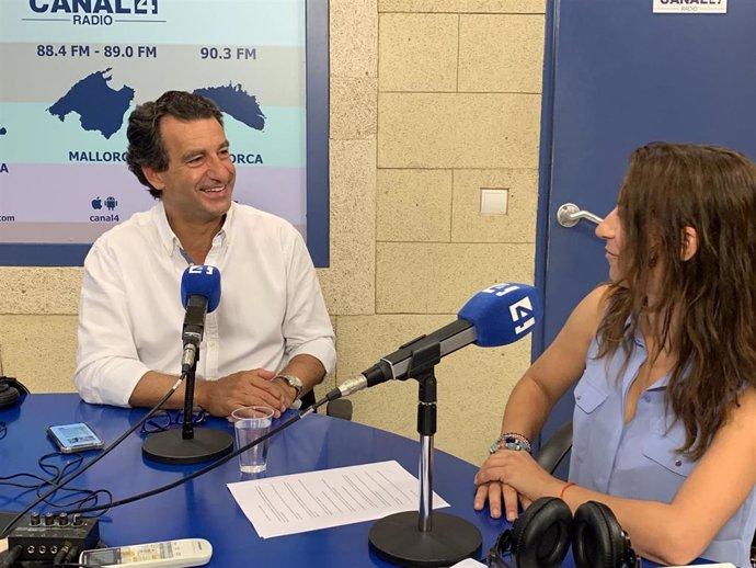 El líder del PP en Baleares, Biel Company, durante una entrevista.