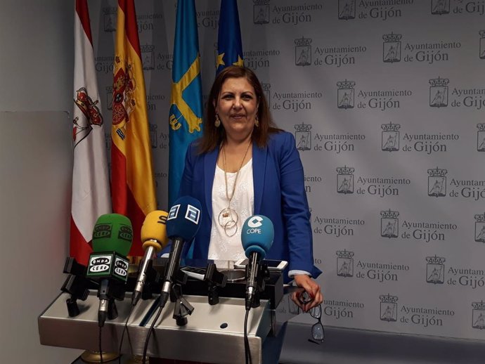 Marina Pineda (PSOE), portavoz de la Junta de Gobierno Local del Ayuntamiento de Gijón