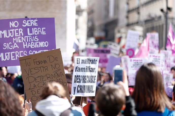 Foto de archivo de la manifestación del 8M en Madrid.