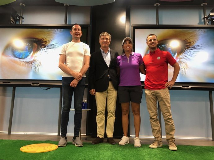LaLigaSportsTV presenta el canal GOLF con los golfistas Carmen Alonso y Javier Colomo, así como el representante de la Real Federación Española de Golf (RFEG), Ignacio Gervás