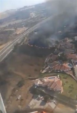 Incendio forestal declarado en paraje Majadilla del Muerto de Mijas. Plan Infoca
