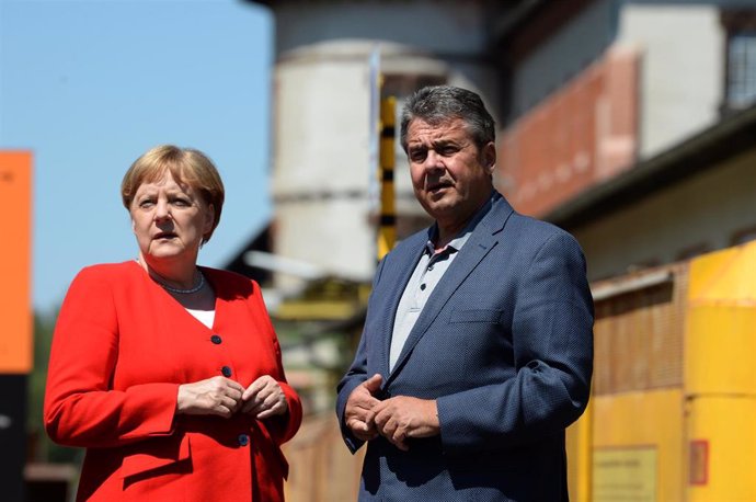 Angela Merkel y Sigmar Gabriel