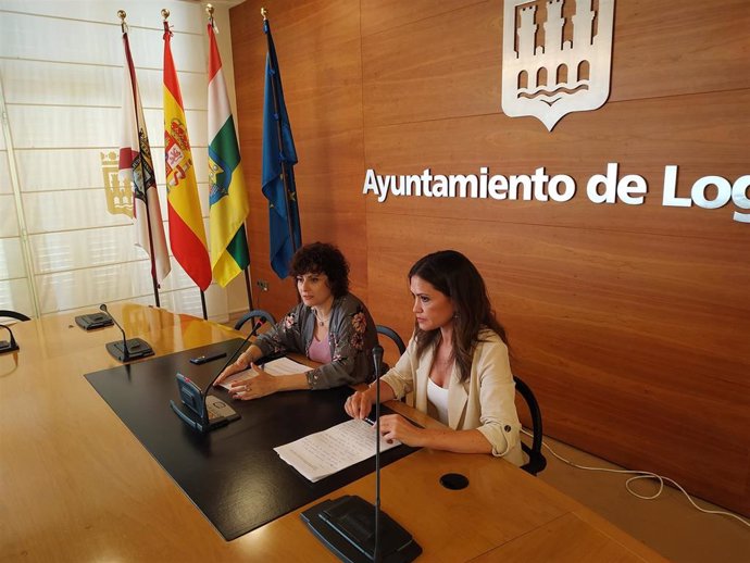 Celia Sanz (PP) y María Luisa Bermejo (Cs) presentan en rueda de prensa una moción conjunta que van a llevar al primer pleno ordinario del Ayuntamiento de Logroño