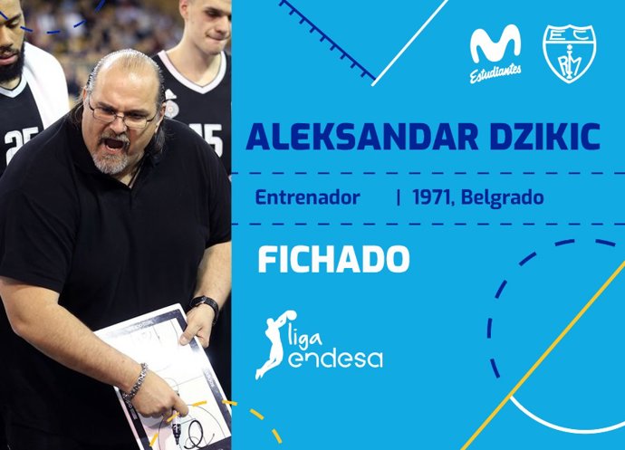 El serbio Aleksandar Dzikic, nuevo entrenador de Movistar Estudiantes
