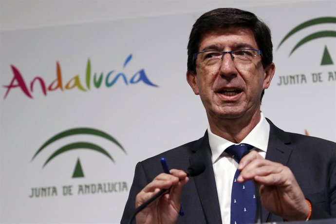 Juan Marín vicepresidente de la Junta de Andalucía y consejero de Turismo, Justicia y Regeneración málaga capital