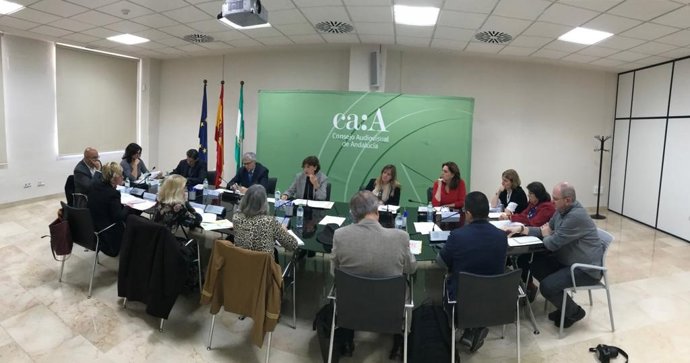 Profesionales de la información en una reunión de análisis en el CAA, en una imagen de archivo.