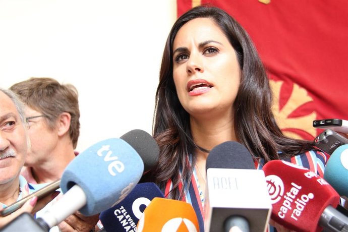 Vidina Espino, ante los medios de comunicación