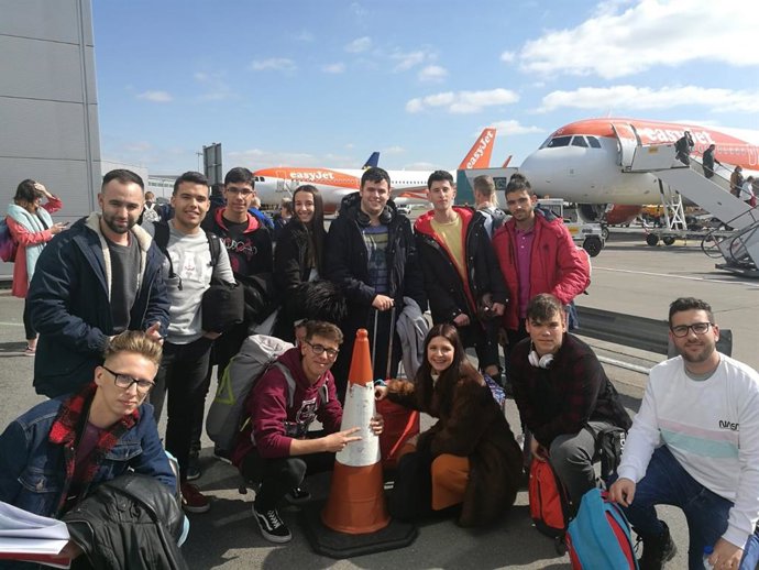 Alumnos de las becas HEBE Mobility de la Diputación de Huelva.