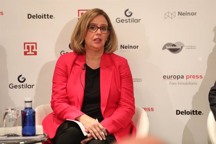 La secretaria general de Vivenda del Ministeri de Foment, Helena Beunza; durant el Frum Inmobiliari Europa Press "Los retos del acceso a la vivienda" a l'Hotel Villa Magna de Madrid.