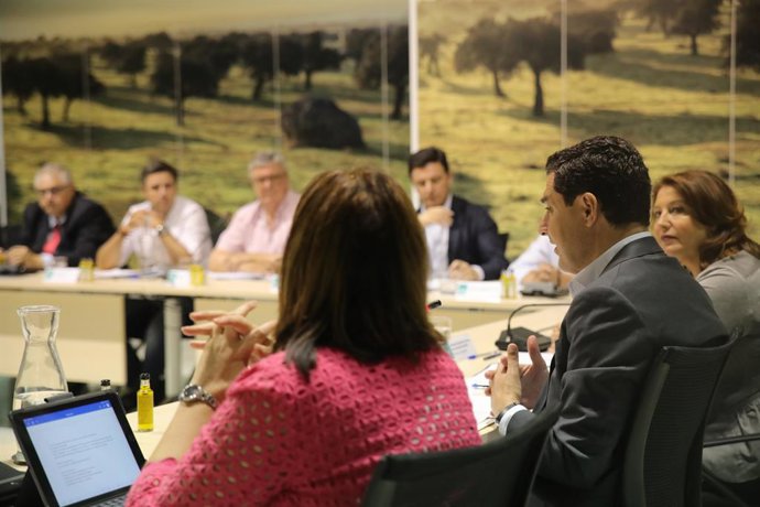Moreno traslada a la Mesa de Interlocución Agraria el apoyo de la Junta al aceit
