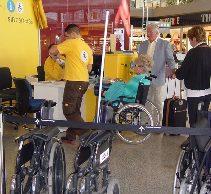 Servicio de movilidad reducida en aeropuertos