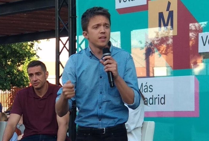 El portavoz de Más Madrid en la Asamblea de Madrid, Íñigo Errejón, en un acto en Getafe