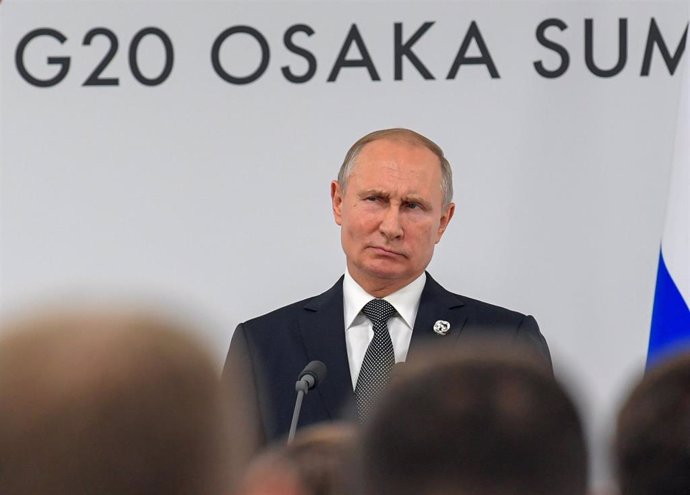 Vladimir Putin en la cumbre del G20 en Osaka (Japón)