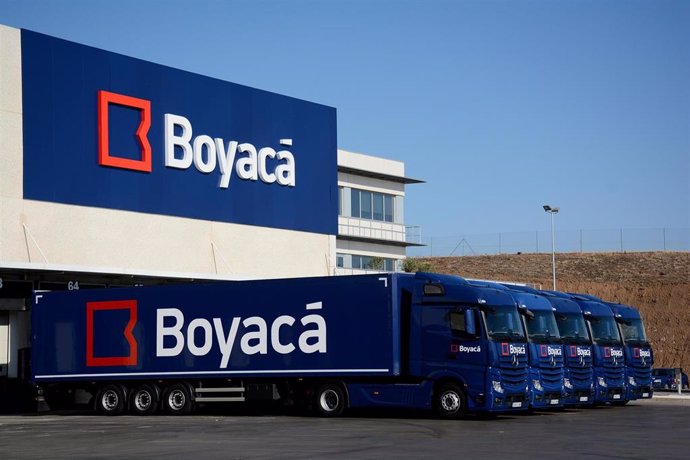 Uno de los camiones de la empresa de transporte y distribución editorial Boyacá