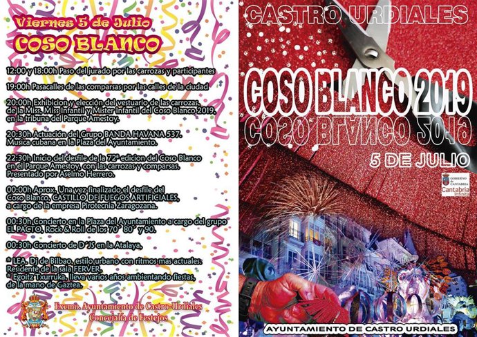 Programación de la fiesta del Coso Blanco de Castro Urdiales