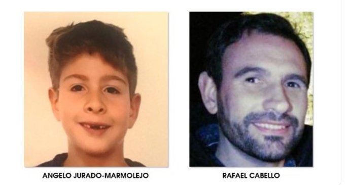 Fotografías del menor y su padre distribuidas por la Policía de Avon & Somerset tras su desaparición