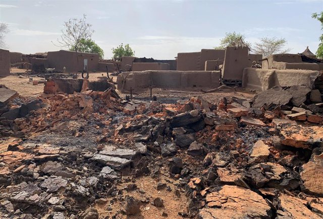 Vista general de la localidad dogon atacada en el centro de Malí