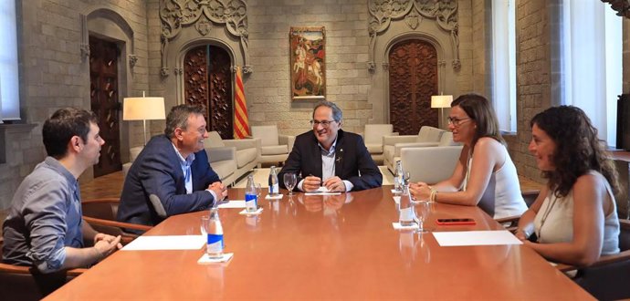 Reunión del presidente de la Generalitat, Quim Torra, con la AMI
