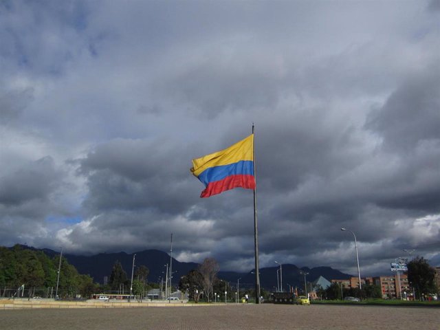 Imagen de archivo de una bandera de Colombia. 