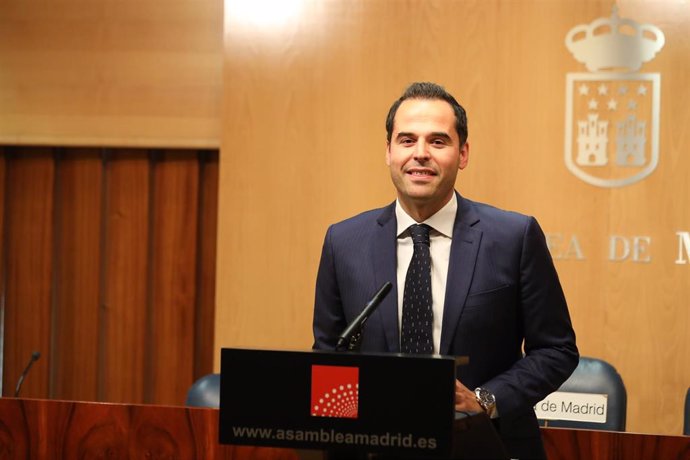 El candidato de Ciudadanos a la Presidencia de la Comunidad de Madrid, Ignacio Aguado, esta semana en la Asamblea de Madrid.