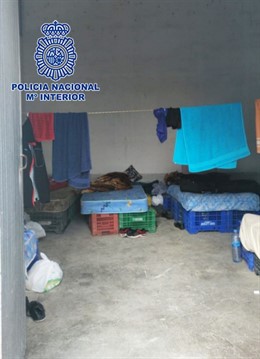 Imagen de la morada intervenida y las condiciones en las que se encontraba