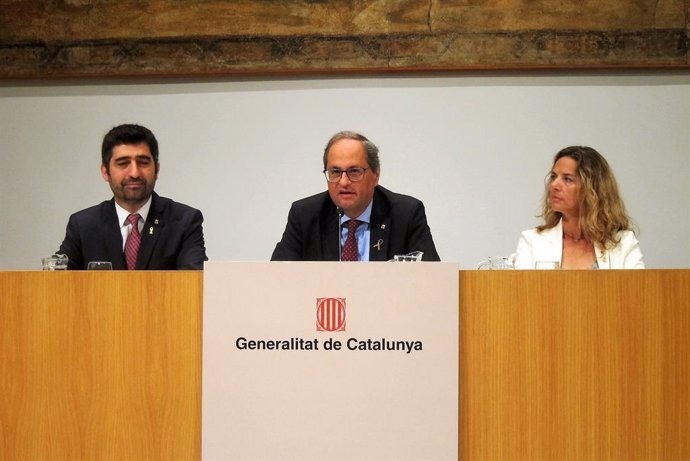 Jordi Puigneró, Quim Torra i Joana Barbany